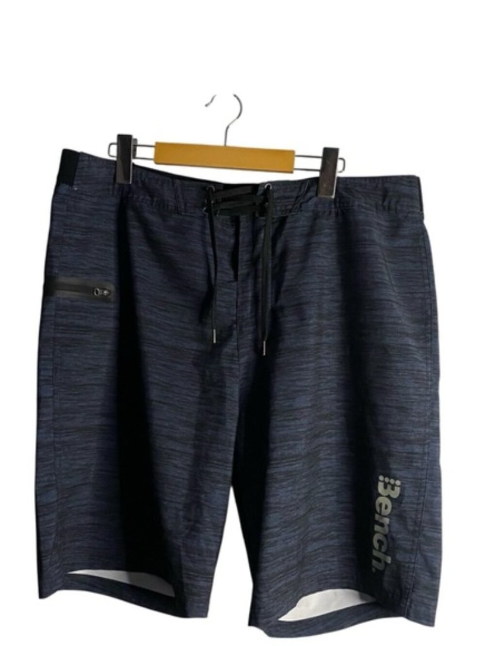 Bench Men's Heather Blue Swimwear Mid Length Boardshorts